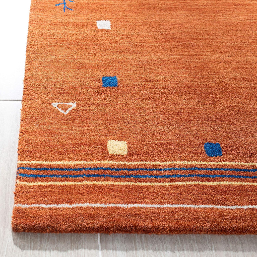 Himalaya Area Rug - 9' x 12', Rust, Handmade Boho Tribal Wool