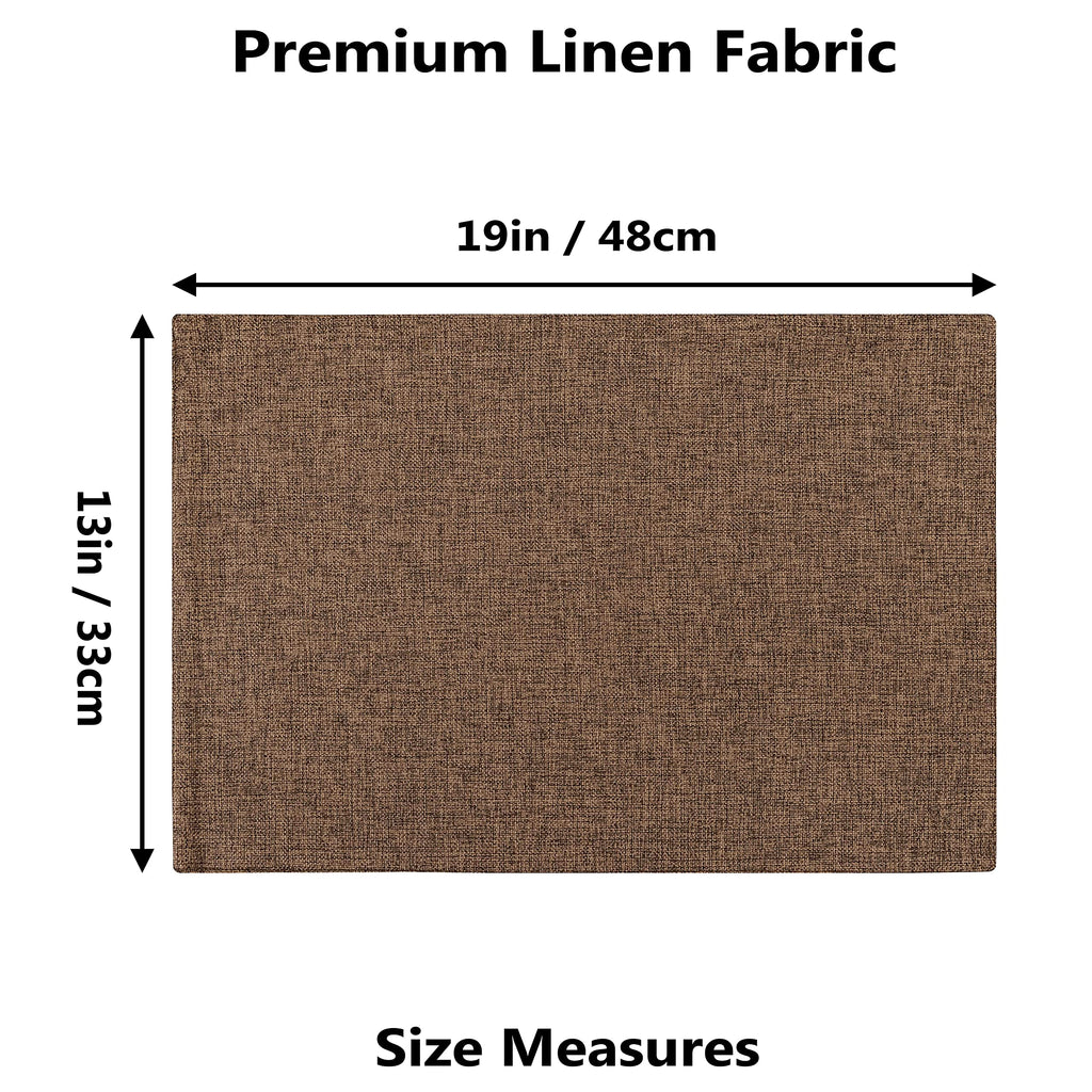 Cloth Placemats Set of 4 Heat Resistant Dining Table Place Mats Linen Kitchen Table Mats, Brown