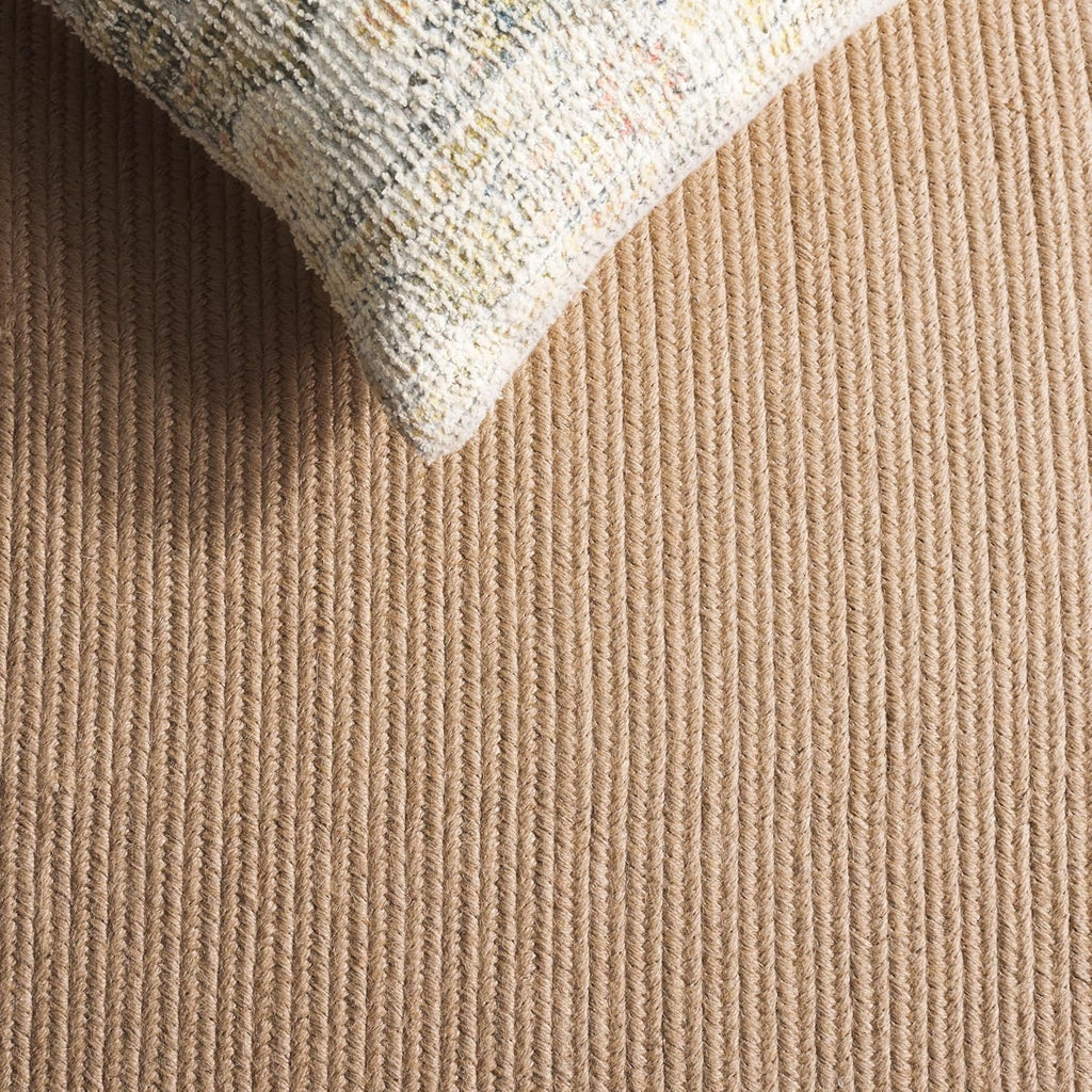 Braided Oval Rug, Jute Textured Brown BRA802A