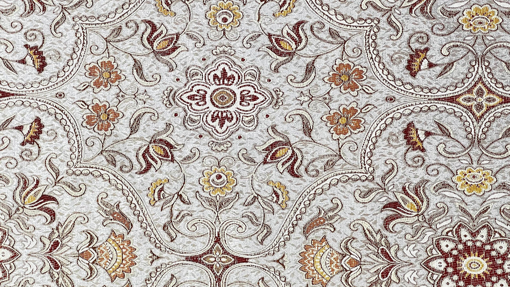 Moroccan Ornate Design Luxurious Classic Fabric for Upholstery, Window Treatments, Craft Projects - Width 54 inches