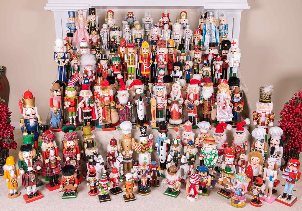 Sugar Plum Fairy 14 Inch Traditional Wooden Nutcracker, Festive Christmas Décor for Shelves and Tables