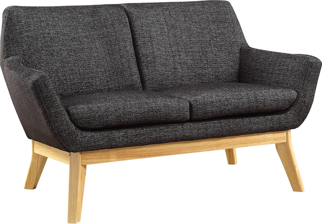 LLR68959 Quintessence Collection Upholstered Loveseat Sofa Black