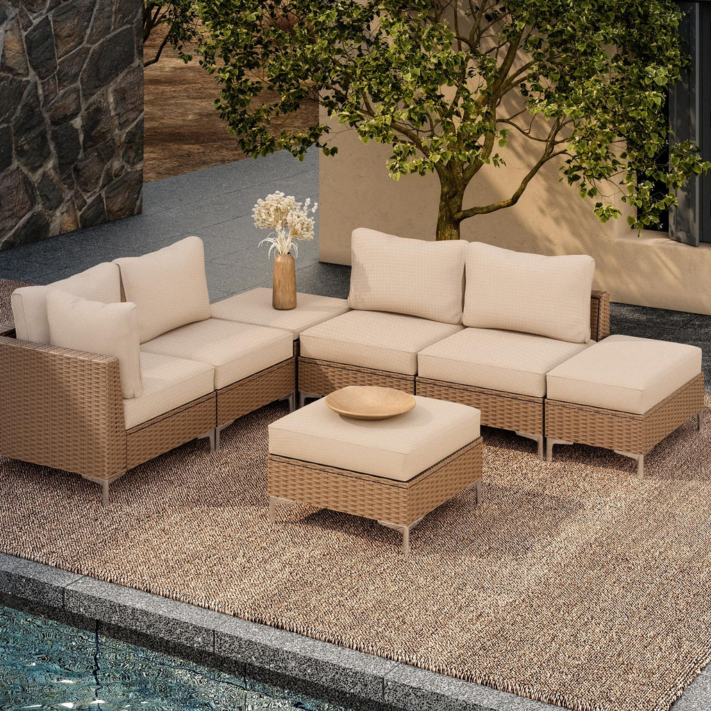 14PCS Patio Cushion Covers.Patio Furniture Couch SeatSlipcovers