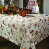 Autumn Jacquard Printed Fabric Tablecloth for Fall, Harvest, and Thanksgiving Table Cloth (Natures L