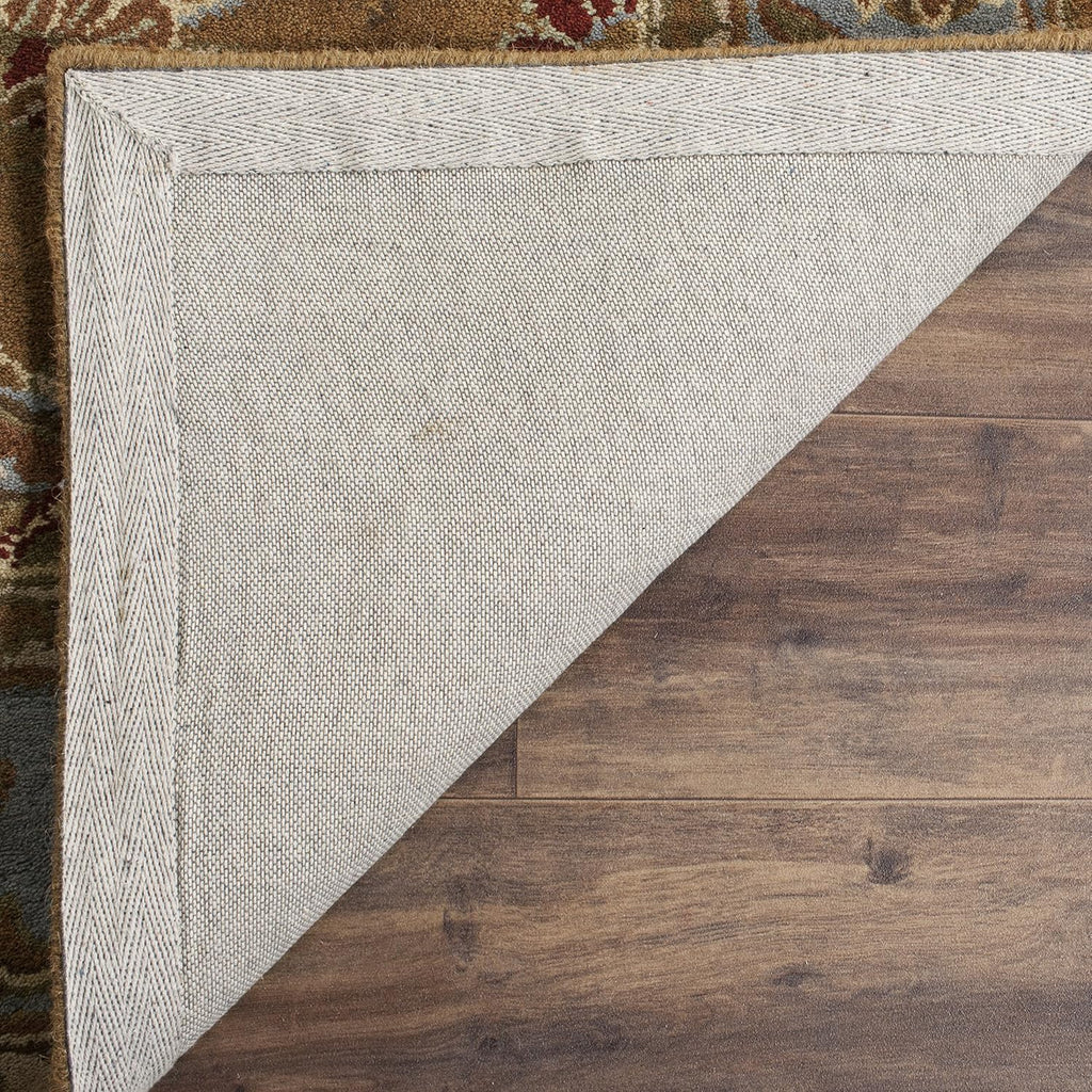 Heritage Area Rug - 9' x 12', Brown & Blue, Handmade Traditional Oriental Wool