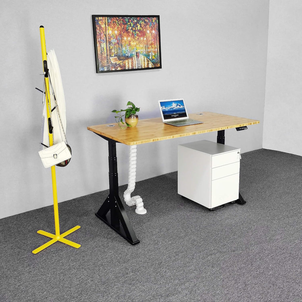 VJ205 Electric Height Adjustable Sitting Standing Desk Frame Sit Stand - Dual Motors 3 Stages Motorized Desk Base