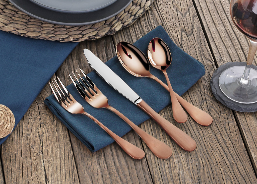 Rain 18/10 Stainless Steel Flatware Set, Service for 8