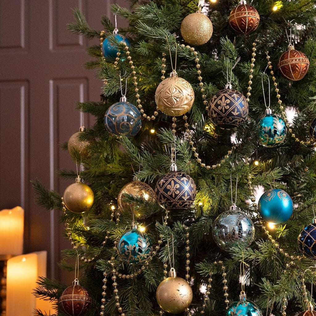 9ct Christmas Tree Decorations Ball Ornaments 2.76 Inches