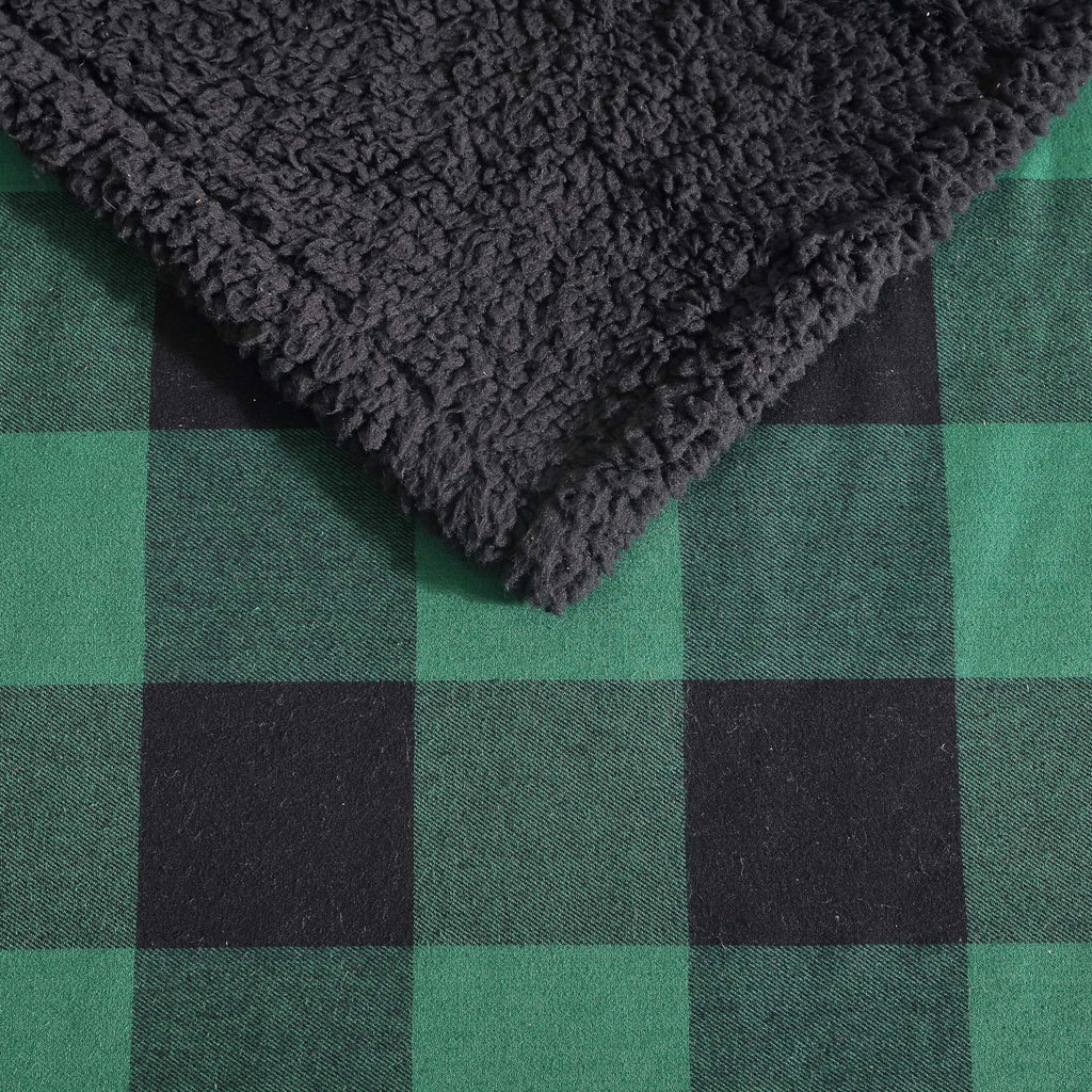 Reversible Sherpa Throw Blanket for Bed or Couch, 50 x 60