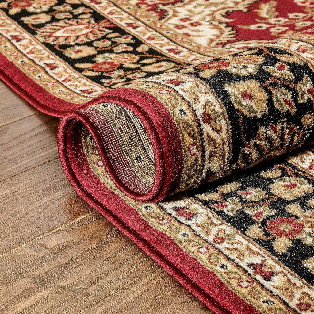 Barclay Medallion Kashan Red Traditional Area Rug (5'3" x 7'3")