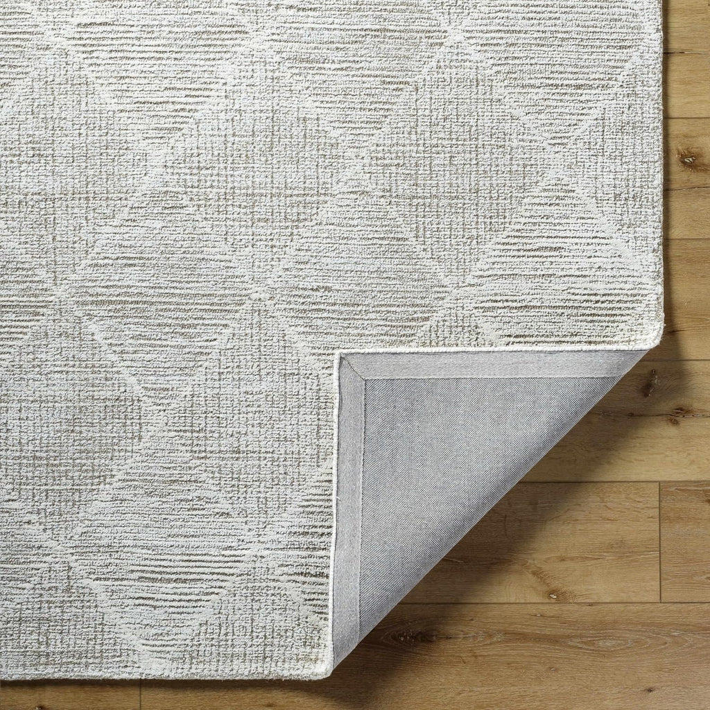 Zonta Wool Living Room, Bedroom Area Rug - Geometric Diamond Trellis Lattice - Bohemian Transitional Modern