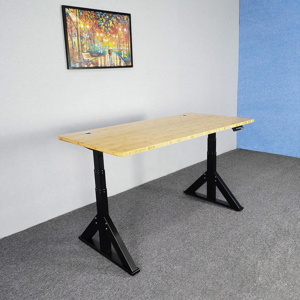 VJ205 Electric Height Adjustable Sitting Standing Desk Frame Sit Stand - Dual Motors 3 Stages Motorized Desk Base
