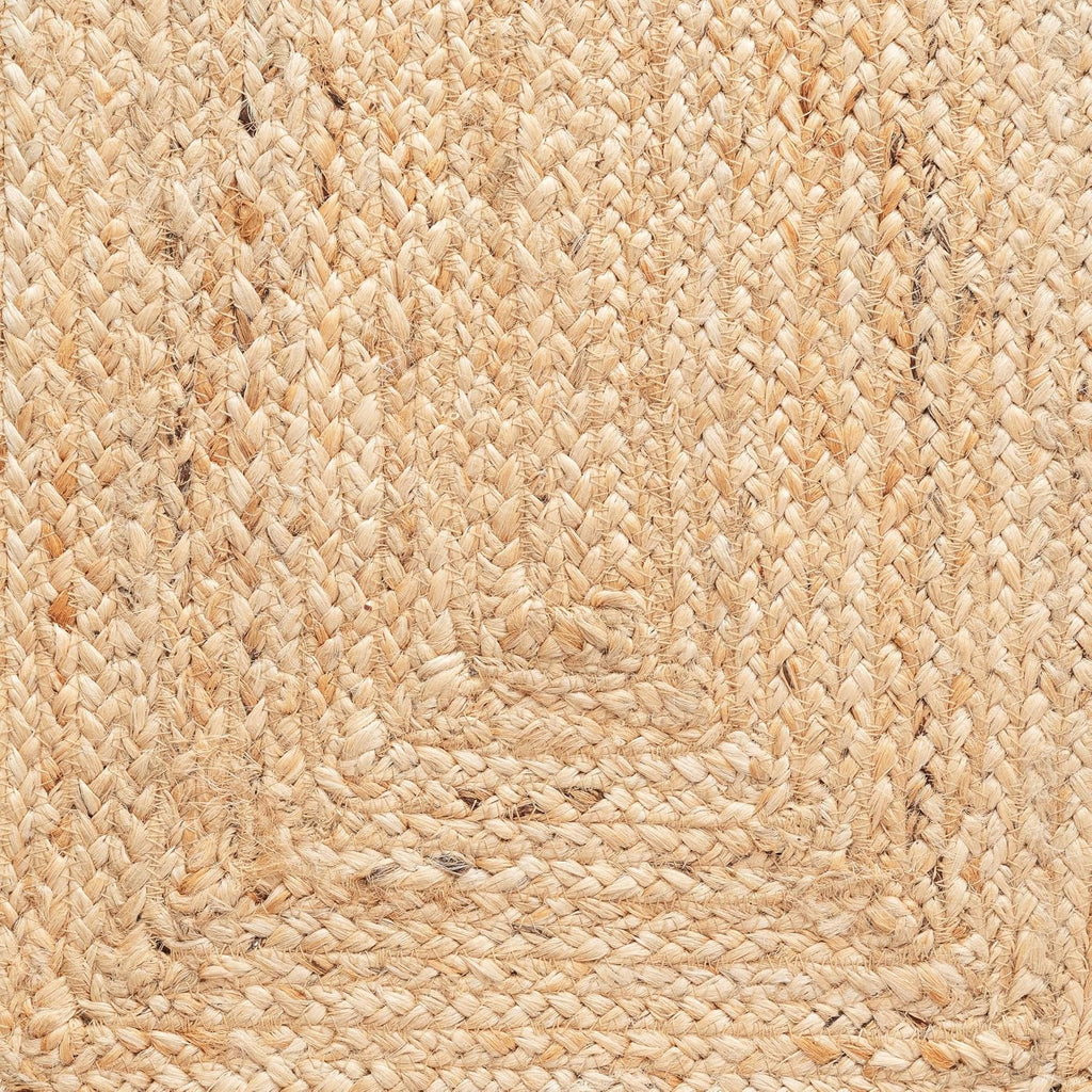 Scalloped Jute Rug, Handwoven Natural Fiber Small entryway Rug Farmhouse Area Rug, Natural 2x3 ft.