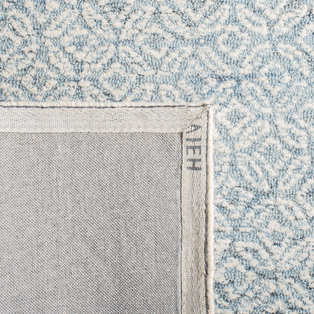 Area Rug 8x10 - Abstract - Large - Blue & Ivory, Handmade Wool