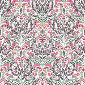 Intricate Damask 100% Cotton Fabric By The Yard