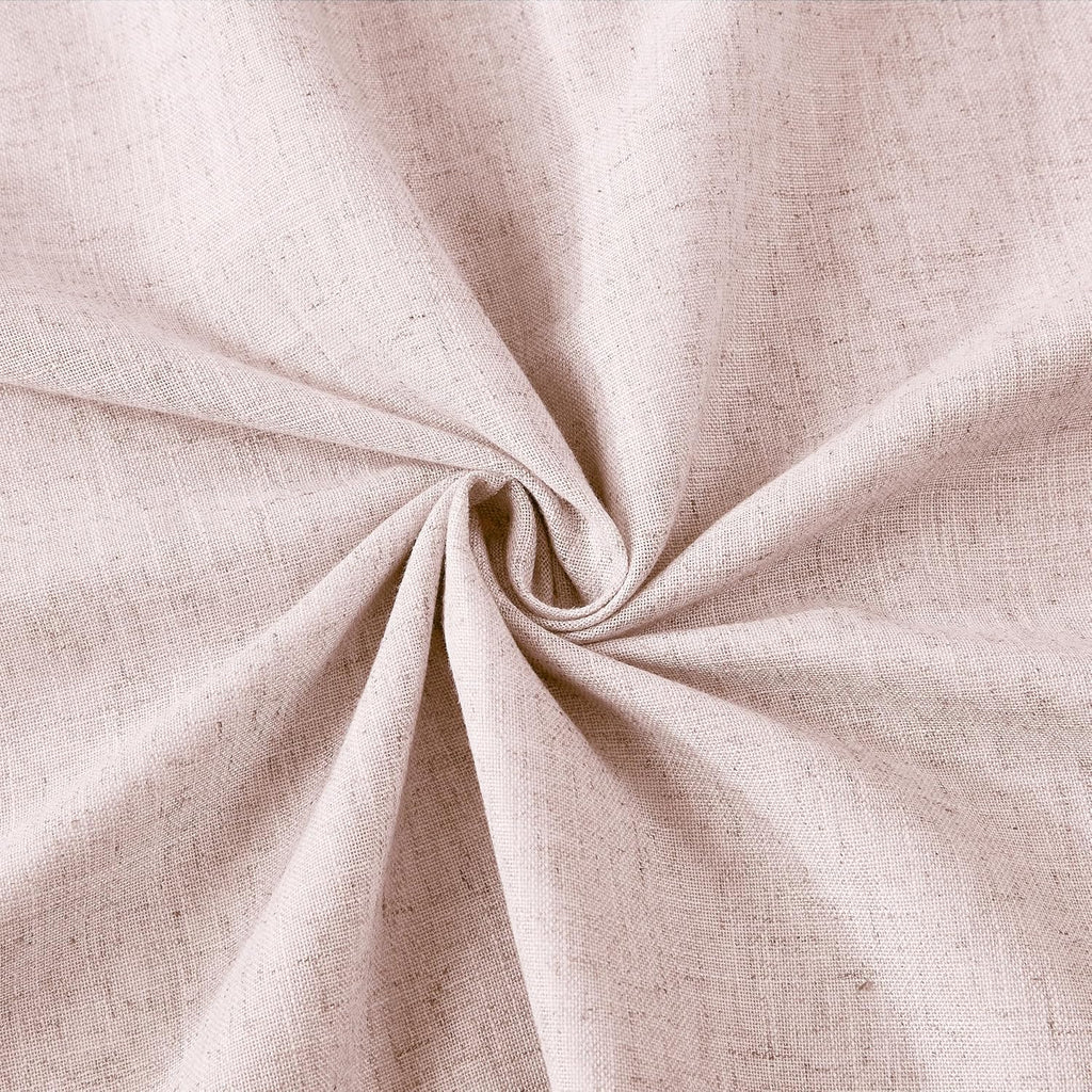 90 Inches Soft Pink Pinch Pleated Full Blackout Curtains Linen Blended Room Darkening Window Curtains for Living Room