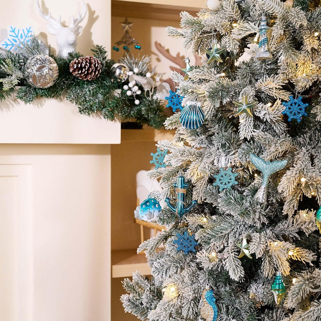 Summer Tree Ornaments Christmas in July Decorations - Set of 12