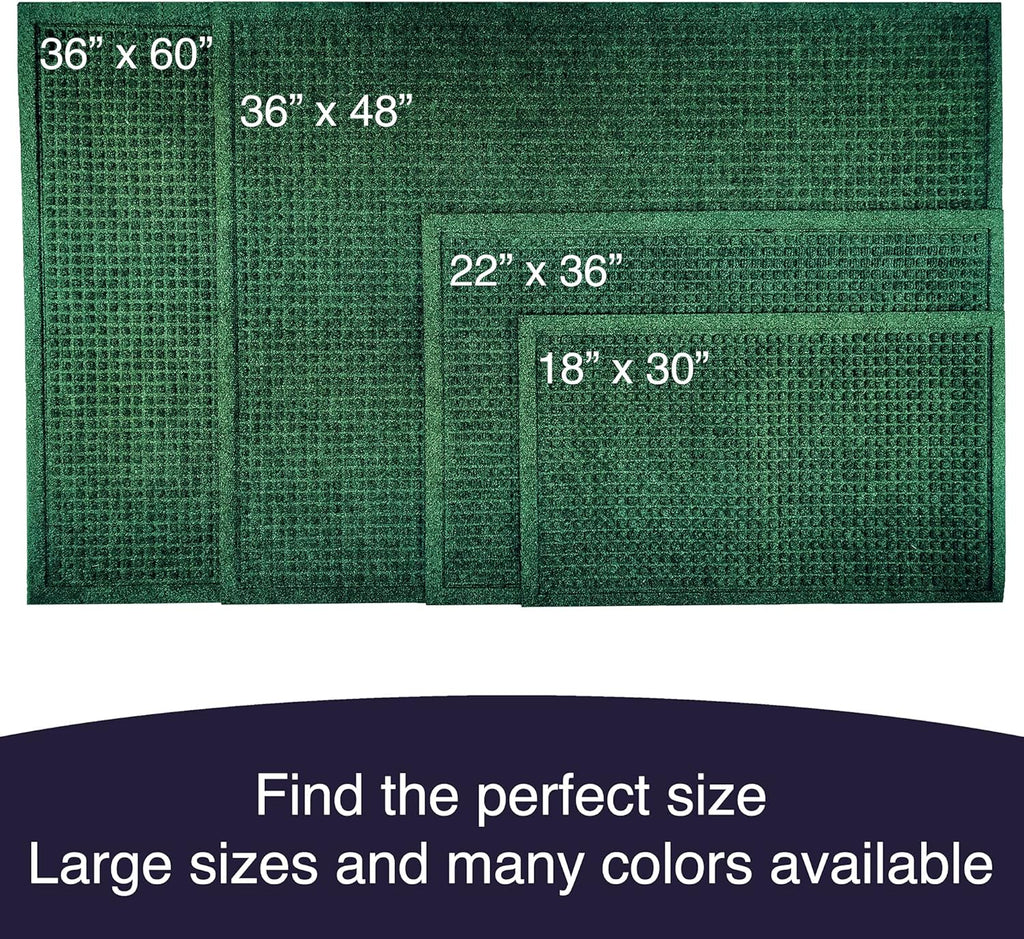 Water Trapper Doormat, 24" x 36", Green