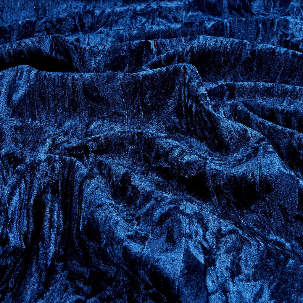 Alpine Crushed Velvet Navy, Fabric by the Yard