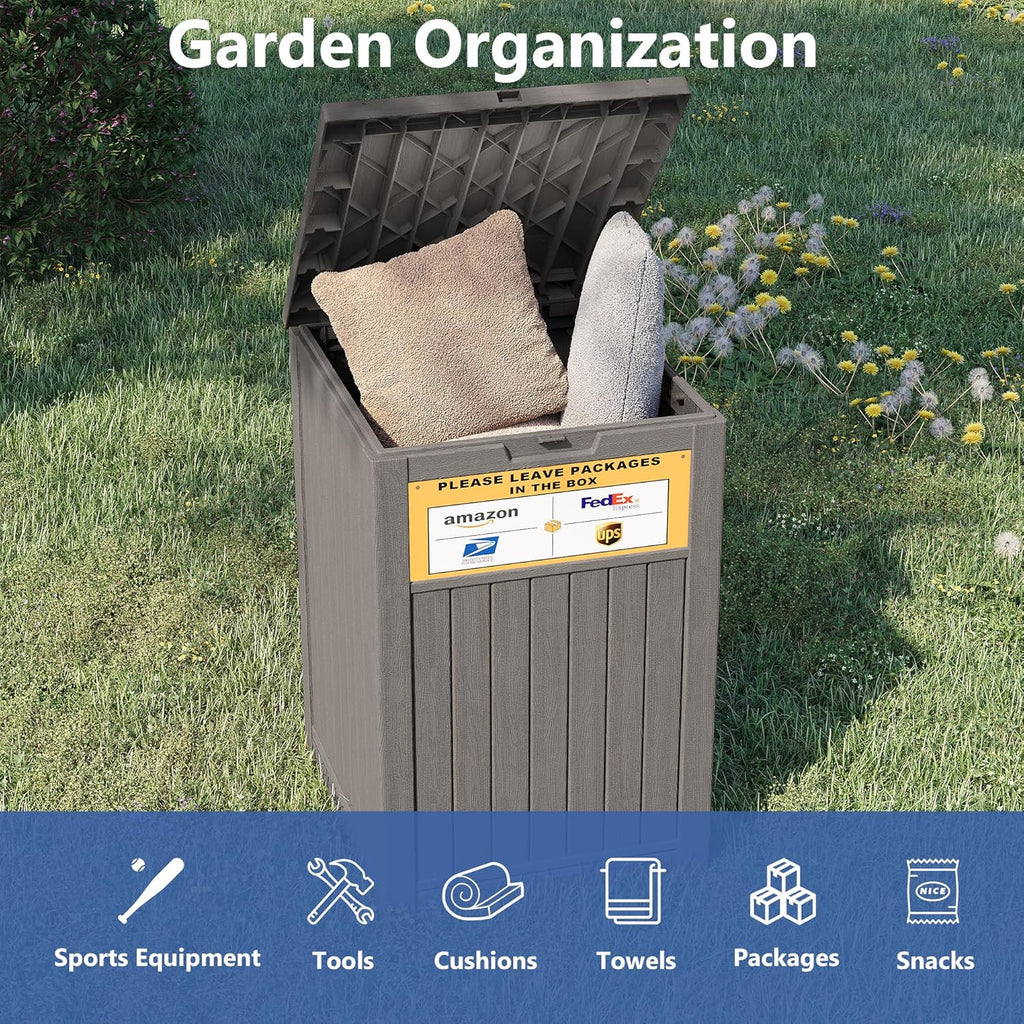 Upgrade 48 Gallon Package Delivery Box with Sticker Sign