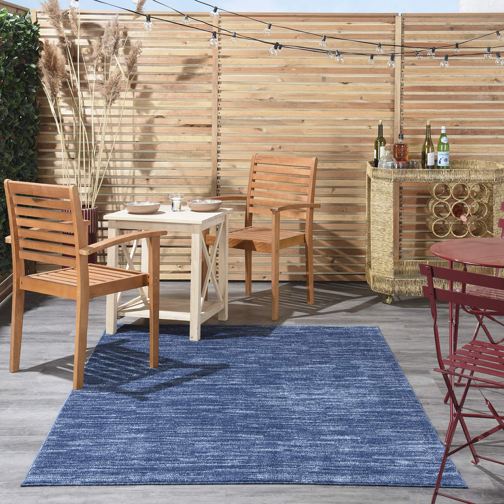 Essentials Navy Blue 5' x 7' Area Rug - Easy Clean, Non Shedding, Bed Room, Living Room, Dining Room, Kitchen