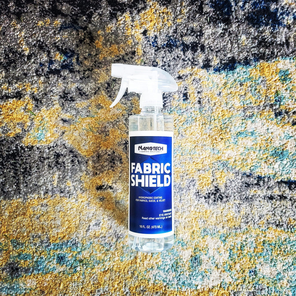 Fabric-Shield, Fabric Guard, Liquid Repellent for Fabrics, Upholstery, Suede, Textile Shield, Wine, Coffee Stain