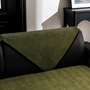 Waterproof Chenille Couch Backrest Cover, Non-Slip Sofa Protector