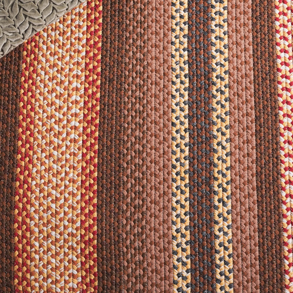 Braided Indoor/Outdoor Oval Rug 8x10, Large Brown BRD313T