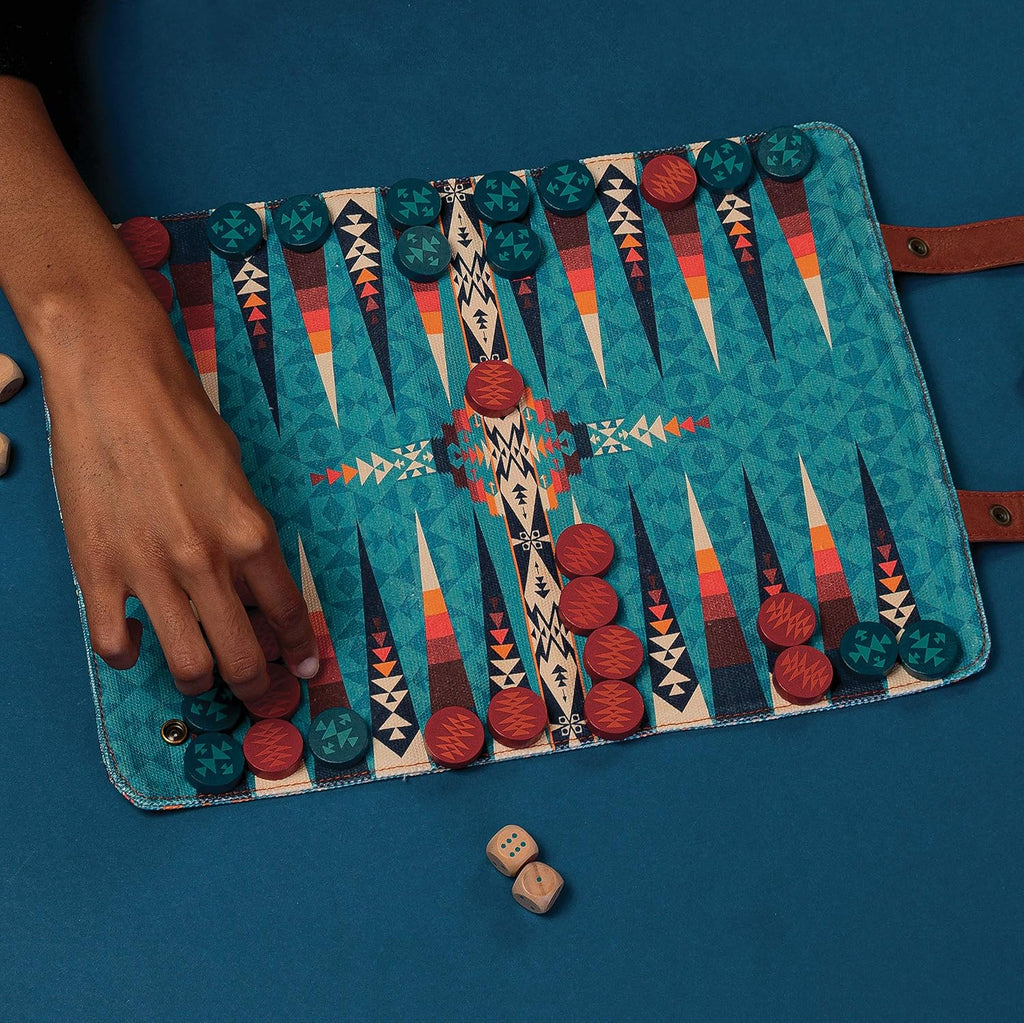Pendleton Backgammon: Travel-Ready Roll-Up Game (Camping Games, Gift Enthusiasts)