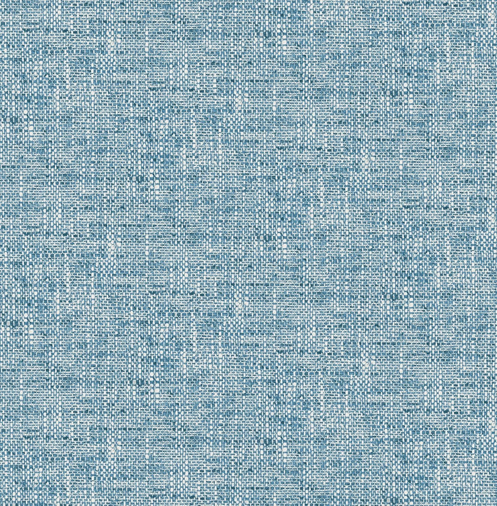 NU2918 Navy Poplin Texture Peel & Stick Wallpaper, Blue