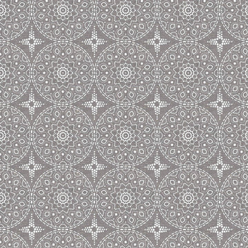 Gray Damask Collage 100% Cotton Fabric By The Yard