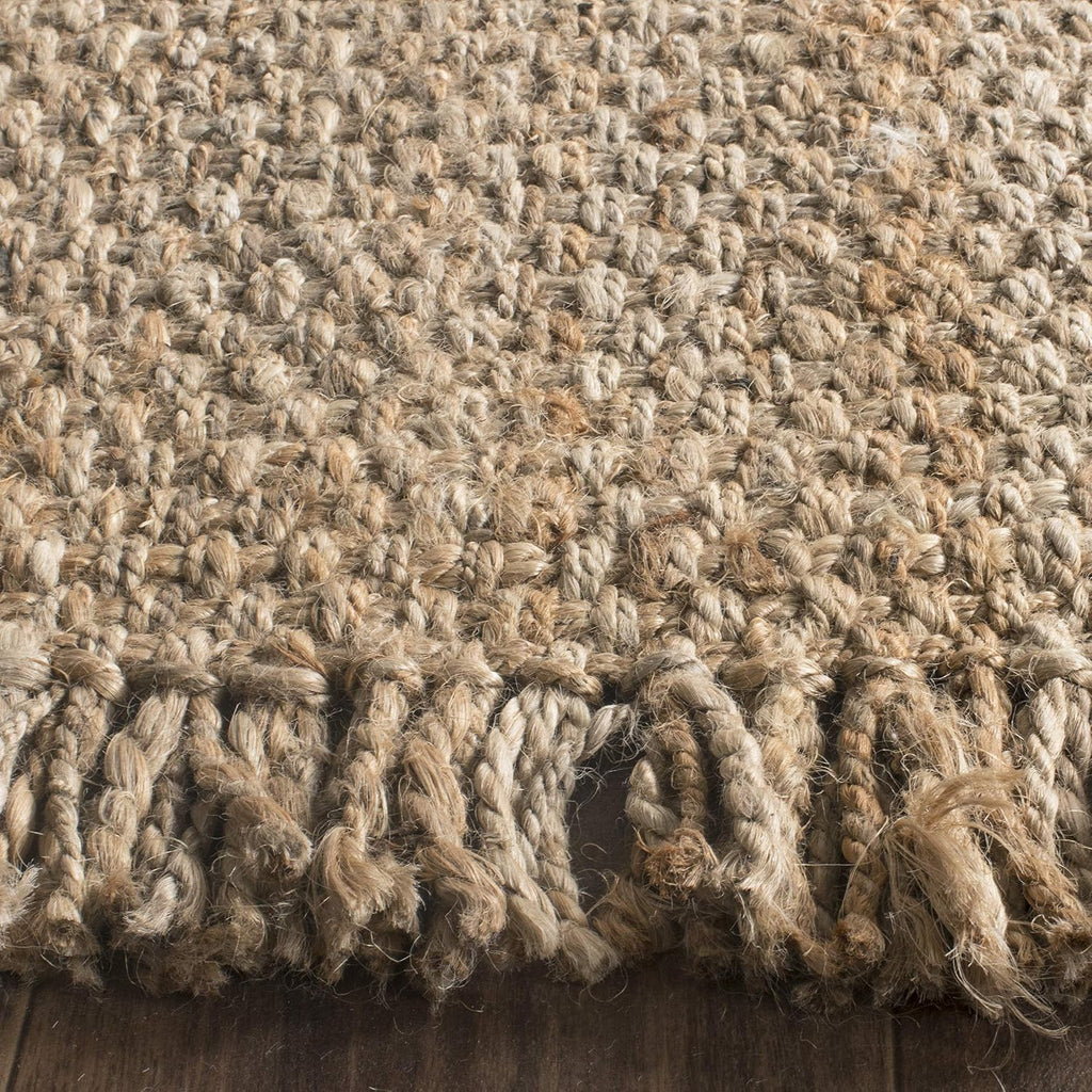 Area Rug - Natural Fiber Collection - Large - Natural, Handmade Jute, Tassel Design, Ideal, Dining Space
