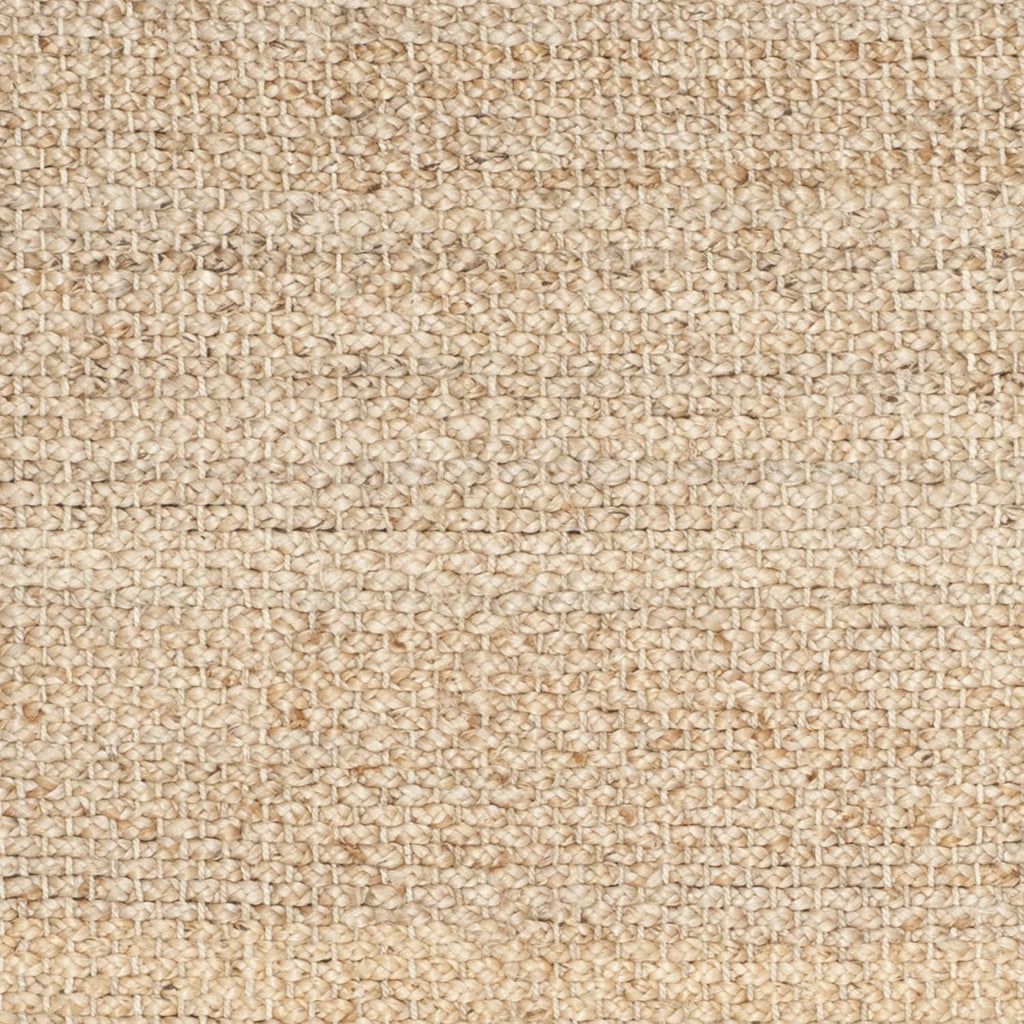 Natural Fiber Collection Area Rug - 9' Square, Natural, Handmade Farmhouse Fringe Jute, Ideal for High Traffic Areas