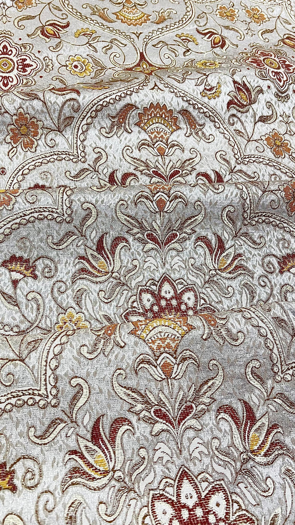 Moroccan Ornate Design Luxurious Classic Fabric for Upholstery, Window Treatments, Craft Projects - Width 54 inches