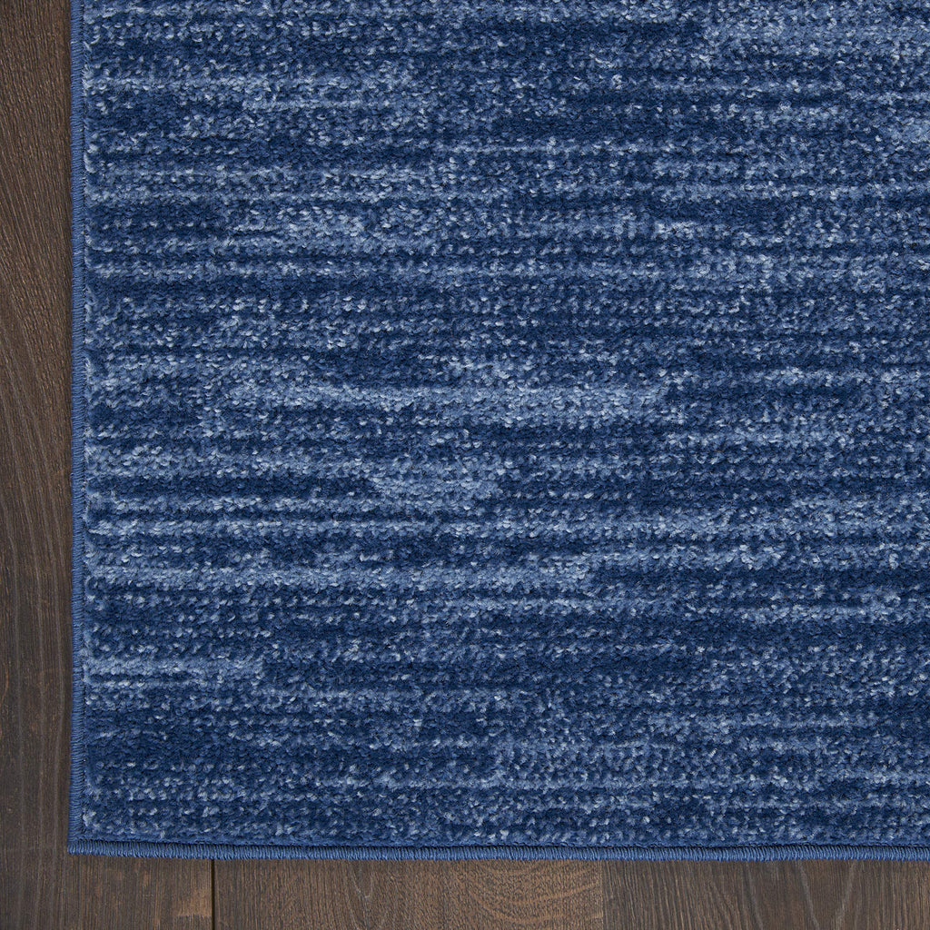 Essentials Navy Blue 2'2" x 10' Area Rug - Easy Clean, Non Shedding, Bed Room, Living Room, Dining Room, Kitchen