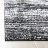 Adirondack Collection Area Rug - 9' x 12', Silver & Black, Modern Abstract Design, Non-Shedding & Easy Care