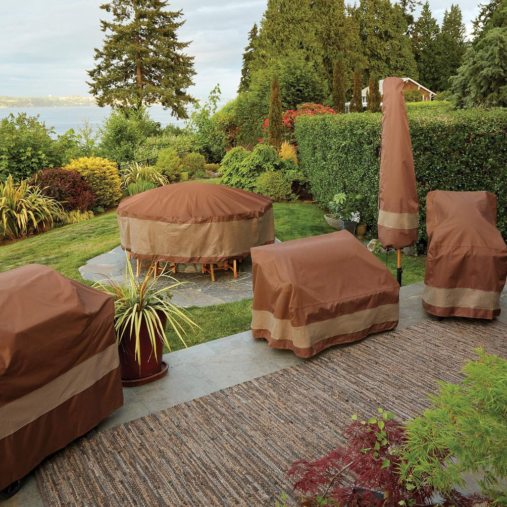Ultimate Patio Sofa Cover, 77"W x 37"D x 35"H, Mocha Cappuccino, Outdoor Sofa Cover