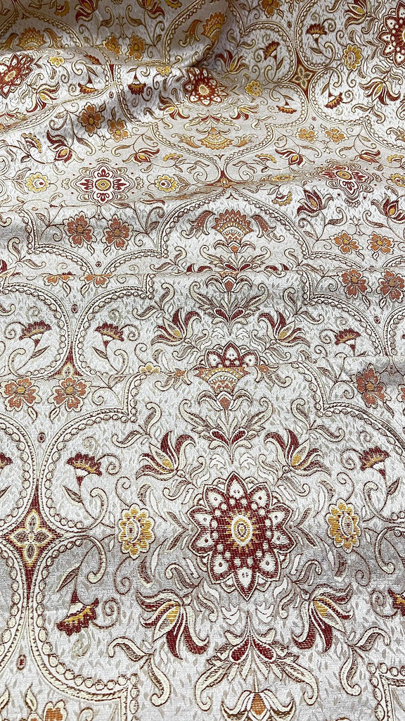 Moroccan Ornate Design Luxurious Classic Fabric for Upholstery, Window Treatments, Craft Projects - Width 54 inches