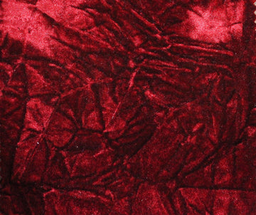 Crushed Flocking Velvet Upholstery/Curtain Fabric 10 Colors 60" by The Yard (RED)
