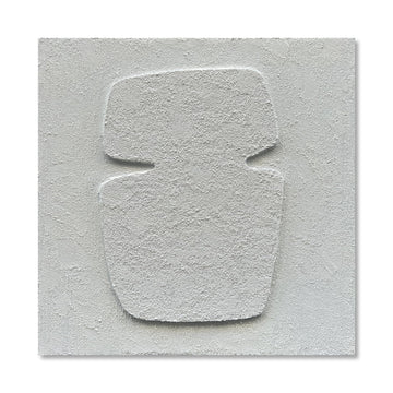 Art Hand Painting Modern Minimalist Art Oil Painting White Thick Texture Abstract Painting 24x24 inch Canvas Wall