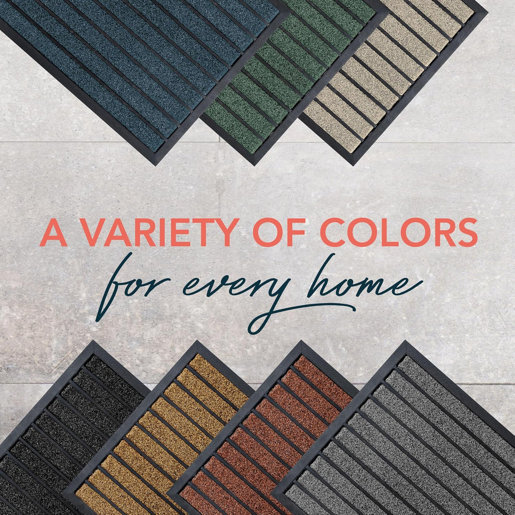 Extra Door Mat Outside Entrance (36" x 24", Bright Brown) | Dirt Trapping, Non-Slip Backing, Indoor or Outdoor Use