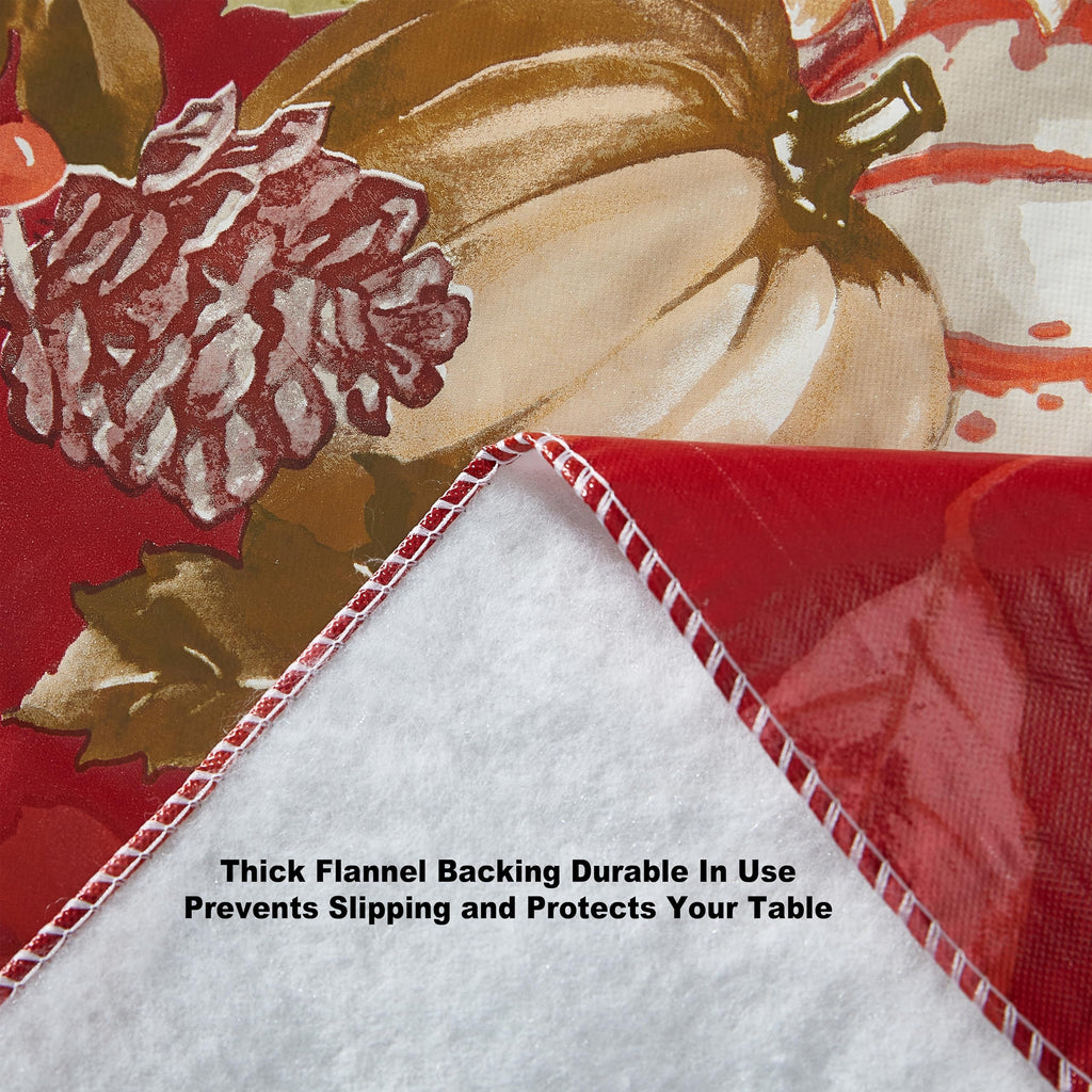 Bountiful Fall Harvest 52 x 70 Inch Rectangle Vinyl Tablecloth