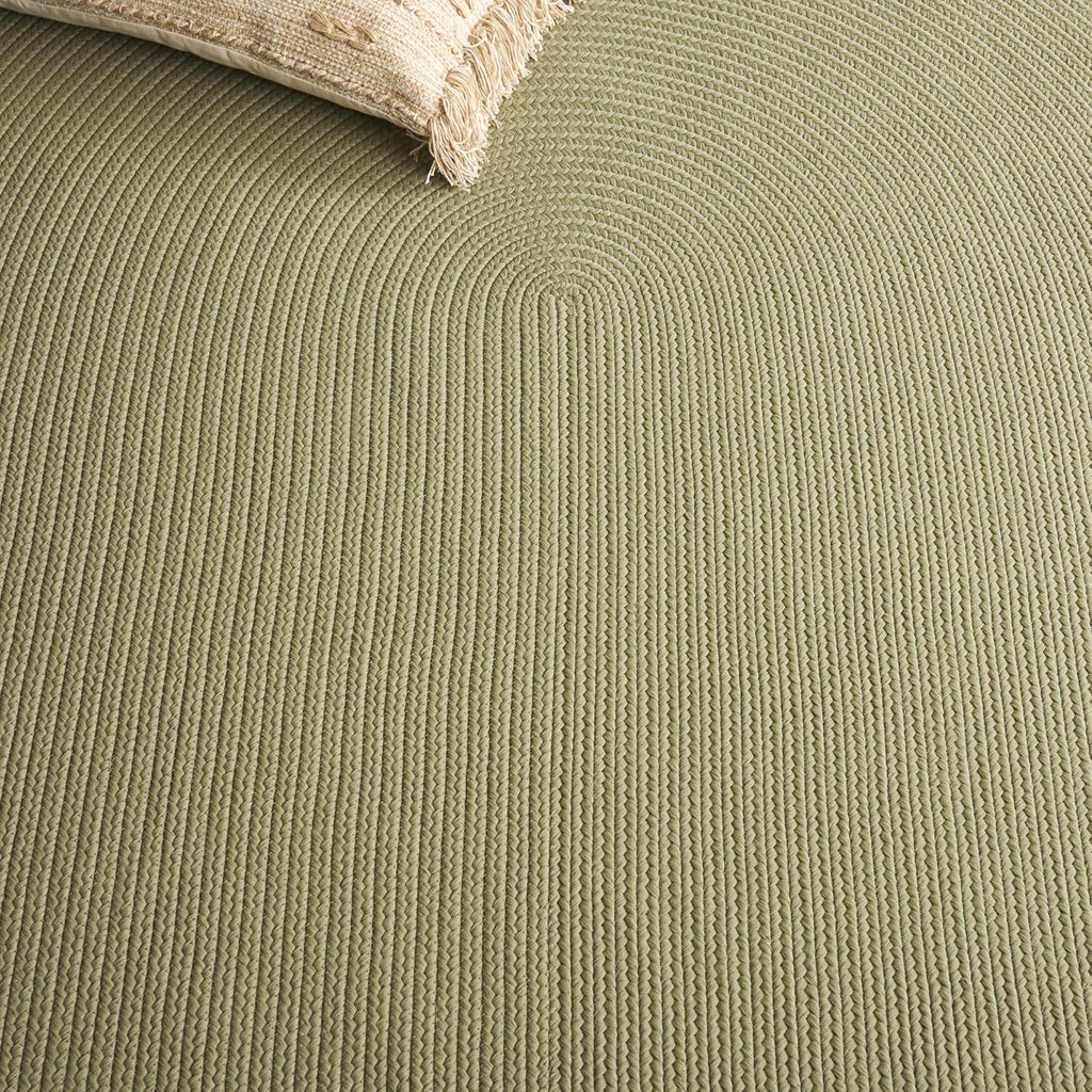 Braided Indoor/Outdoor Washable Oval Rug 3x5, Sage BRD315W