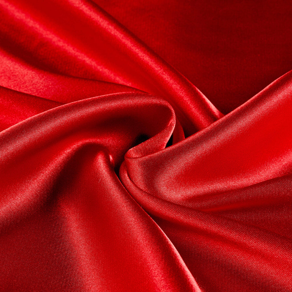 Silky Satin Charmeuse Solid Lipstick Red Fabric By The Yard