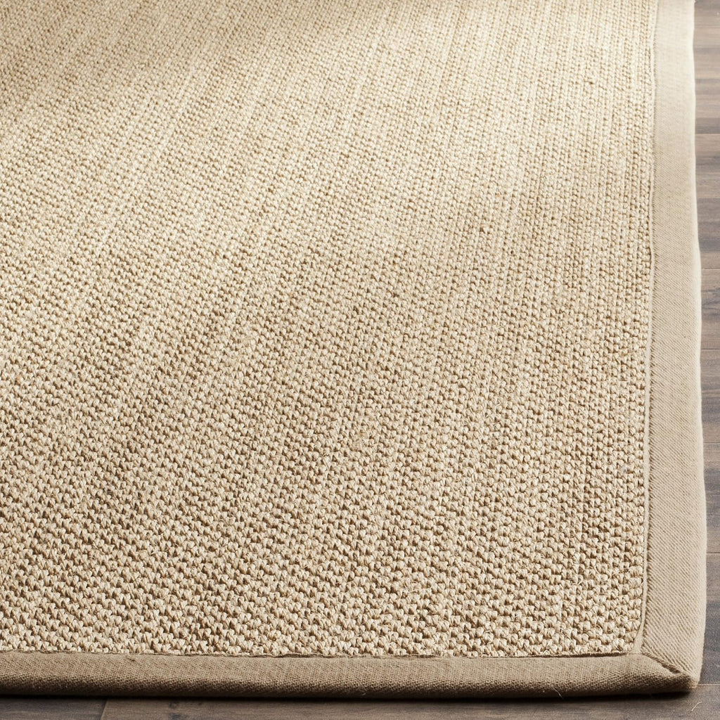 Area Rug 6x9 - Natural Fiber Collection - Maize & Linen Color, Sisal, Woven Design with Border (NF141B)