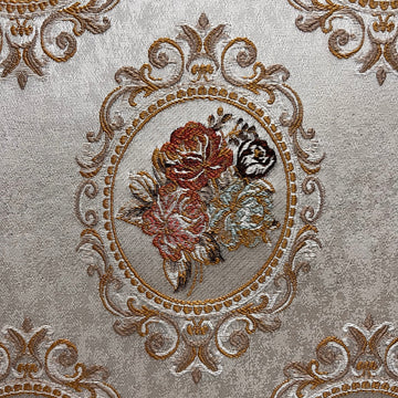 Luxurious Woven Victorian Mirror Floral Design Heavy Furnishing Fabric for Upholstery Dining Chairs Window Treatments