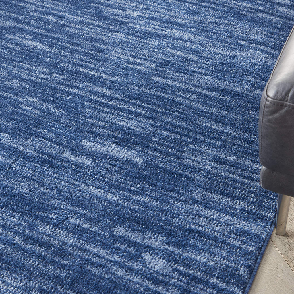 Essentials Navy Blue 5' x 7' Area Rug - Easy Clean, Non Shedding, Bed Room, Living Room, Dining Room, Kitchen
