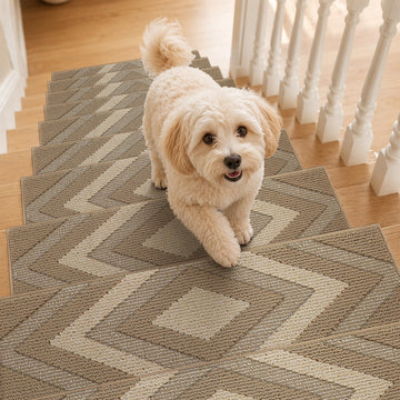 Stair Treads for Wooden Steps Indoor, 14 Pack 9"x28", Beige