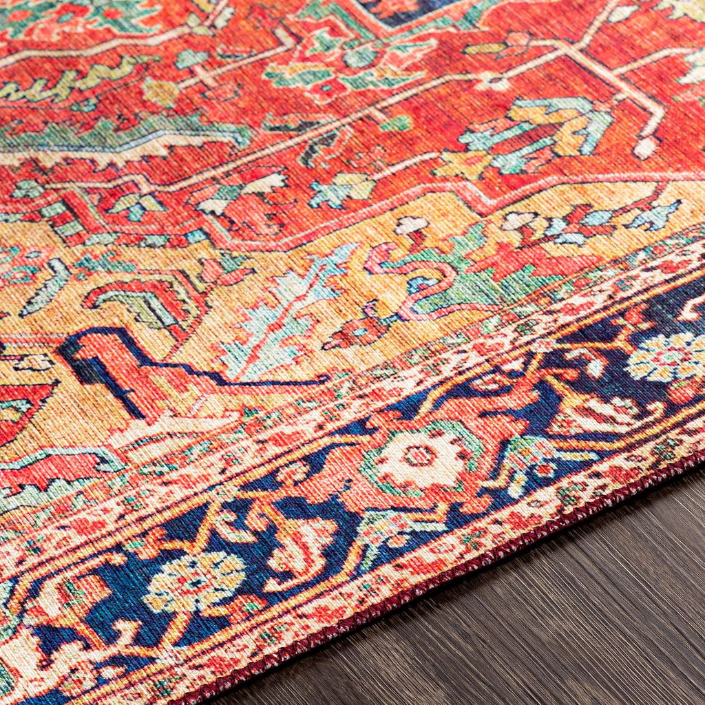 Alfons Medallion Oriental Area Rug,7'6" x 9'6",Red/Gold