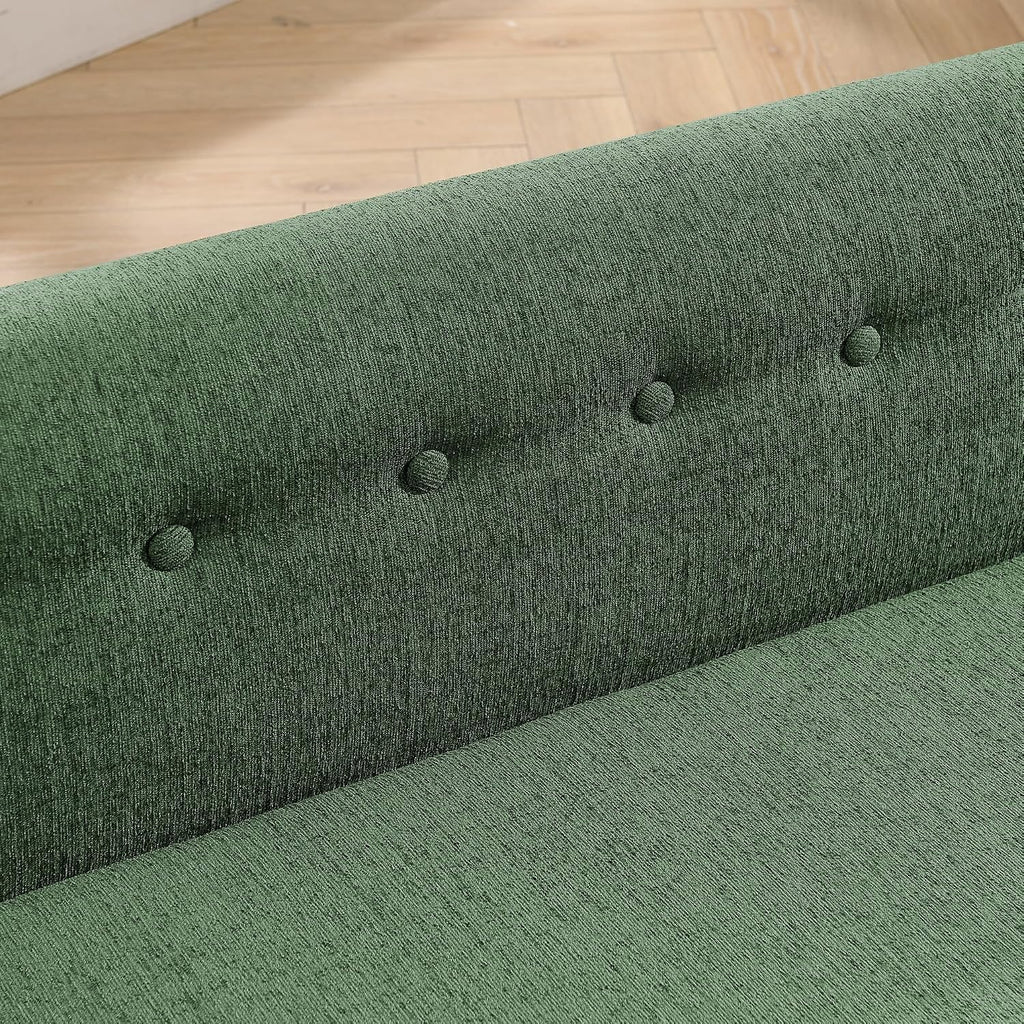 Oversized Pet Sofa, Elegant Modern Linen Fabric Elevated Dog Sofa Bed, Comfortable Rectangular Pet Bed with Backrest